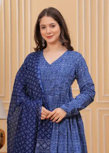 Printed Blue Kurti