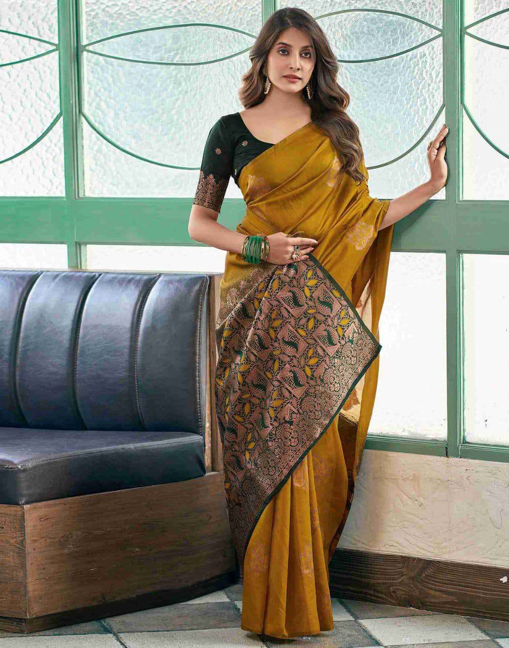 SOFT LICHI SILK Saree - View 2 of 5