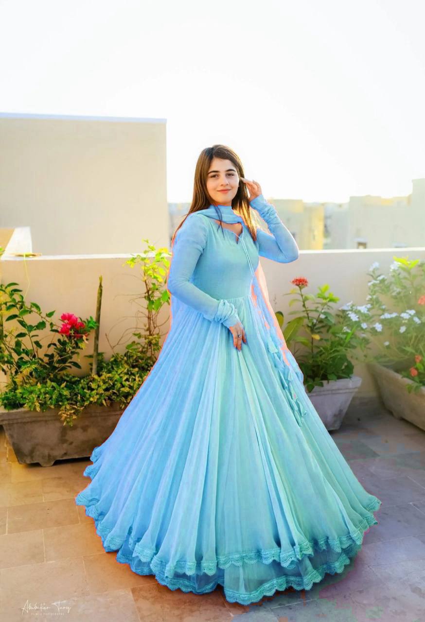 Gown with DUPPTTA LIGHT BLUE - View 1 of 5