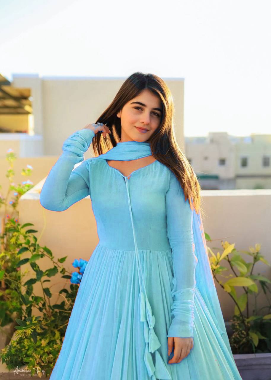 Gown with DUPPTTA LIGHT BLUE - View 4 of 5