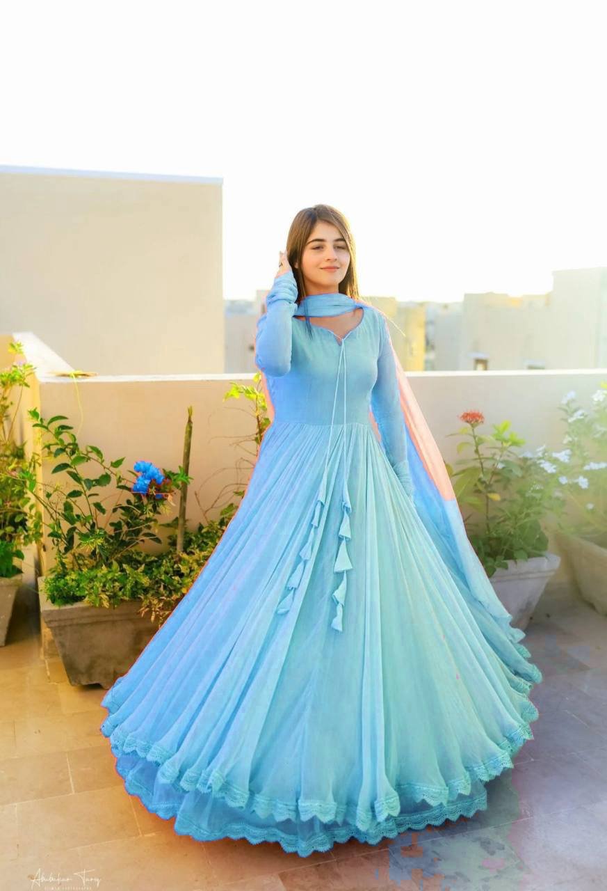 Gown with DUPPTTA LIGHT BLUE - View 5 of 5