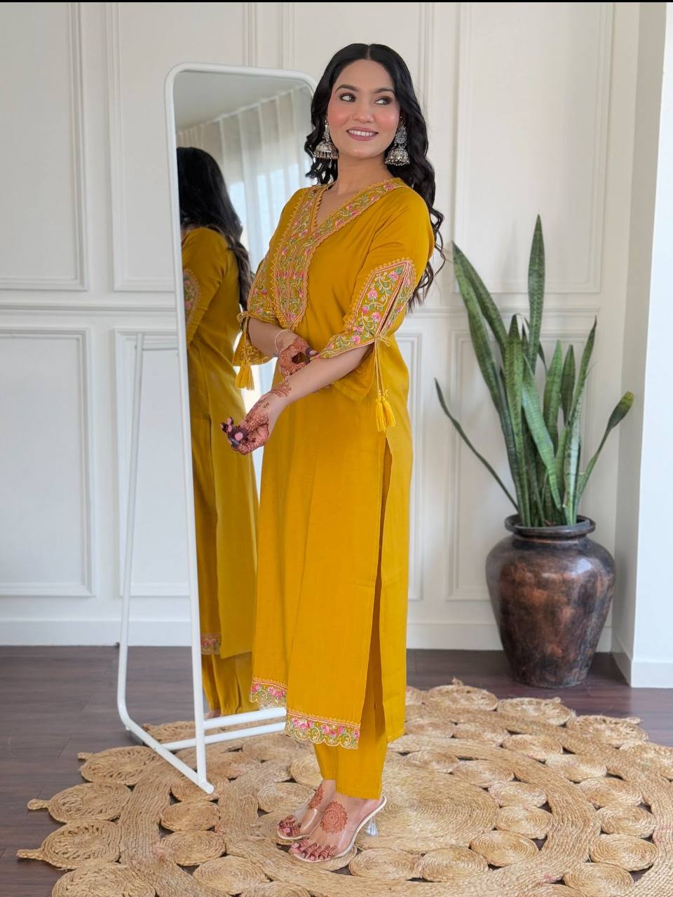 Straight Rust Kurti - View 4 of 5